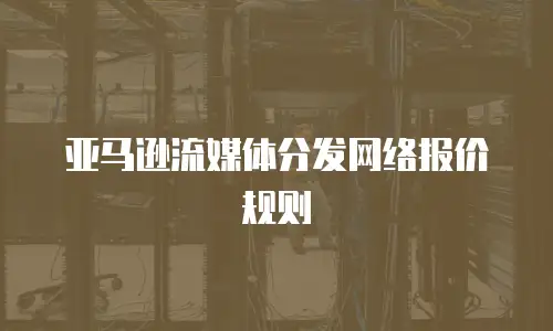 亚马逊流媒体分发网络报价规则