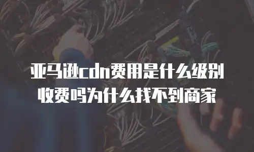亚马逊cdn费用是什么级别收费吗为什么找不到商家
