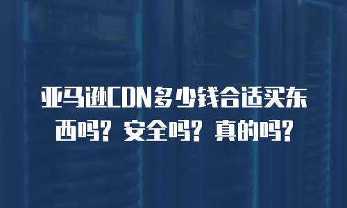 亚马逊CDN多少钱合适买东西吗? 安全吗? 真的吗?