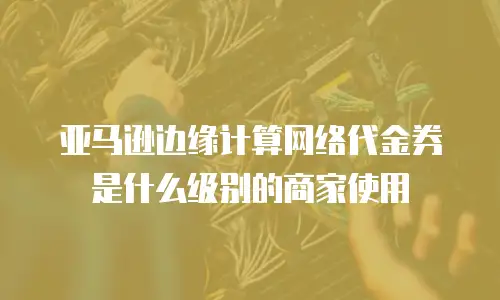 亚马逊边缘计算网络代金券是什么级别的商家使用