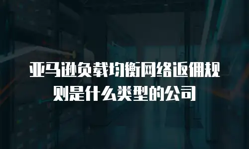 亚马逊负载均衡网络返佣规则是什么类型的公司