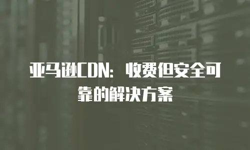 亚马逊CDN：收费但安全可靠的解决方案