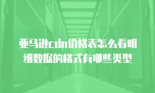 亚马逊cdn价格表怎么看明细数据的格式有哪些类型