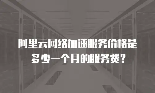 阿里云网络加速服务价格是多少一个月的服务费？