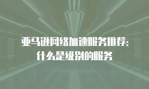 亚马逊网络加速服务推荐：什么是级别的服务