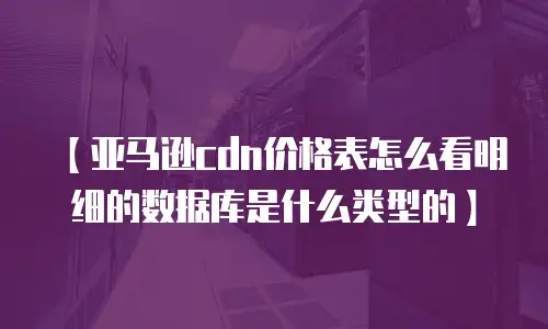 【亚马逊cdn价格表怎么看明细的数据库是什么类型的】