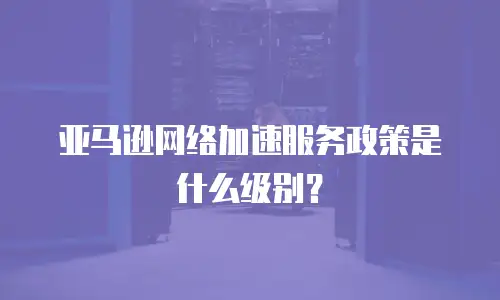亚马逊网络加速服务政策是什么级别？