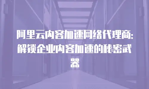 阿里云内容加速网络代理商：解锁企业内容加速的秘密武器
