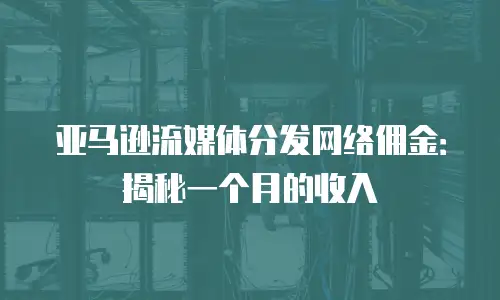 亚马逊流媒体分发网络佣金：揭秘一个月的收入
