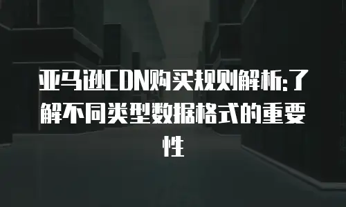亚马逊CDN购买规则解析:了解不同类型数据格式的重要性