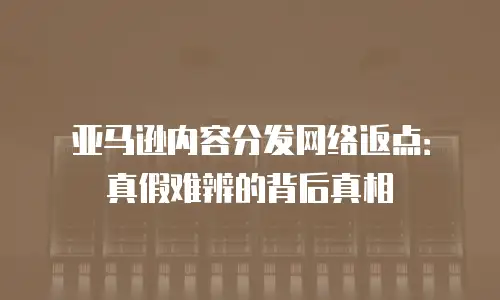 亚马逊内容分发网络返点：真假难辨的背后真相