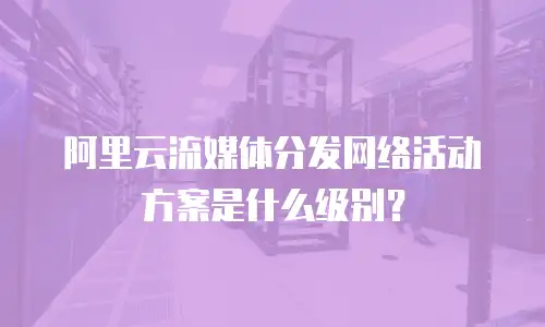 阿里云流媒体分发网络活动方案是什么级别？