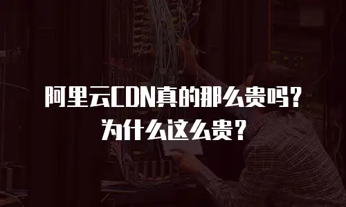 阿里云CDN真的那么贵吗？为什么这么贵？