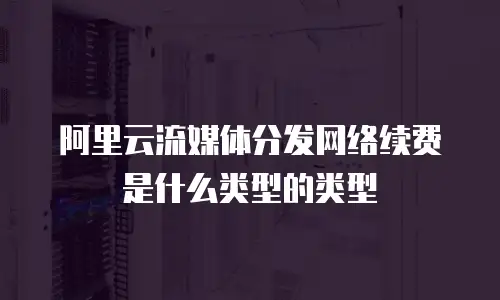 阿里云流媒体分发网络续费是什么类型的类型