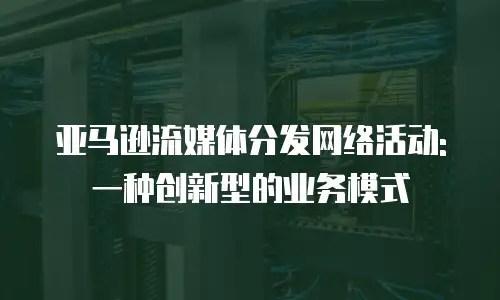 亚马逊流媒体分发网络活动:一种创新型的业务模式