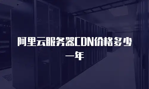 阿里云服务器CDN价格多少一年