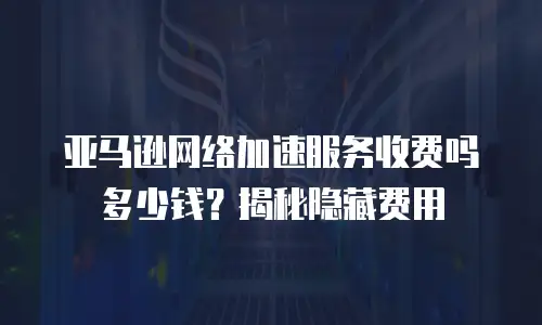 亚马逊网络加速服务收费吗多少钱？揭秘隐藏费用