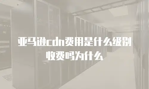 亚马逊cdn费用是什么级别收费吗为什么