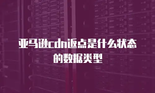 亚马逊cdn返点是什么状态的数据类型