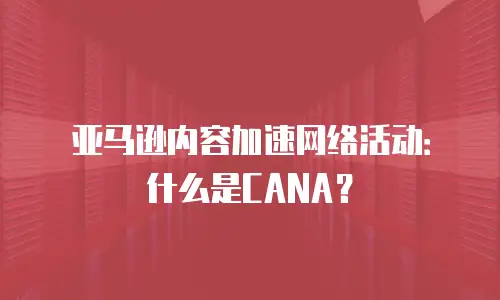 亚马逊内容加速网络活动：什么是CANA？