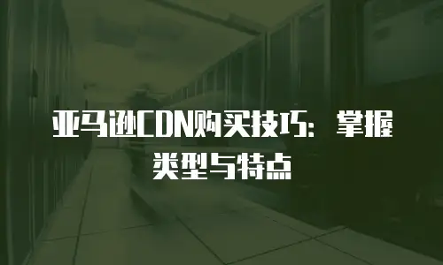 亚马逊CDN购买技巧：掌握类型与特点
