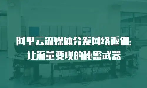 阿里云流媒体分发网络返佣：让流量变现的秘密武器