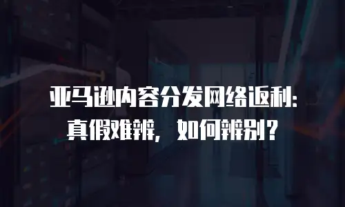 亚马逊内容分发网络返利：真假难辨，如何辨别？