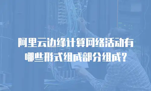 阿里云边缘计算网络活动有哪些形式组成部分组成？