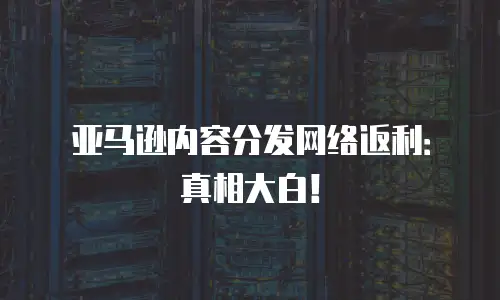亚马逊内容分发网络返利：真相大白！