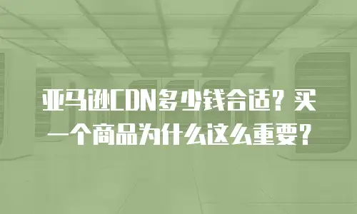 亚马逊CDN多少钱合适？买一个商品为什么这么重要？