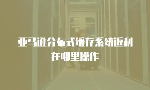 亚马逊分布式缓存系统返利在哪里操作