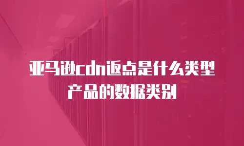 亚马逊cdn返点是什么类型产品的数据类别