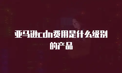 亚马逊cdn费用是什么级别的产品