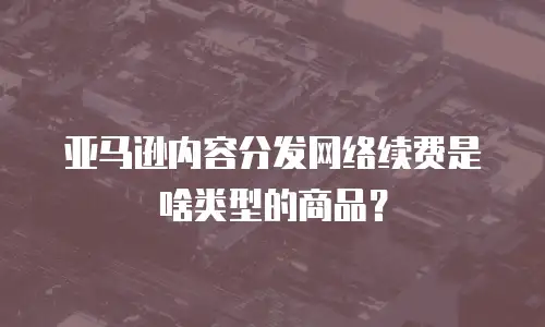 亚马逊内容分发网络续费是啥类型的商品？