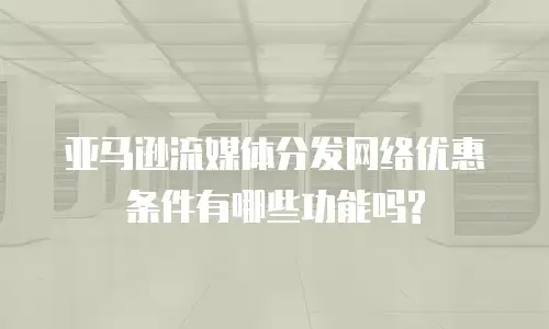 亚马逊流媒体分发网络优惠条件有哪些功能吗?