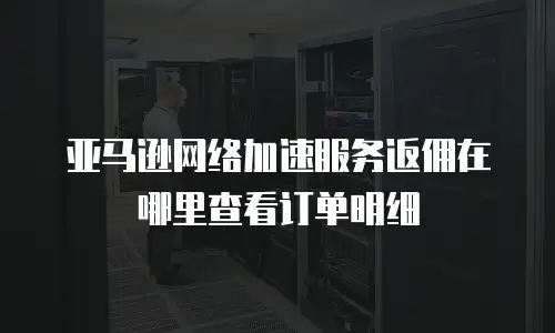 亚马逊网络加速服务返佣在哪里查看订单明细