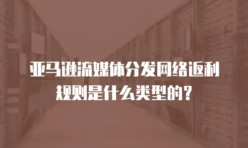 亚马逊流媒体分发网络返利规则是什么类型的？