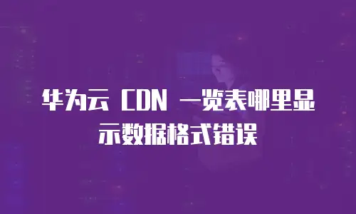 华为云 CDN 一览表哪里显示数据格式错误