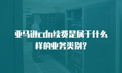 亚马逊cdn续费是属于什么样的业务类别？