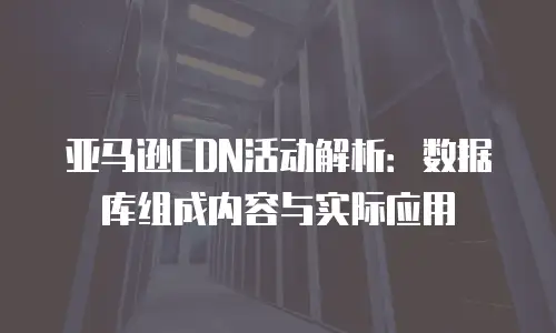 亚马逊CDN活动解析：数据库组成内容与实际应用