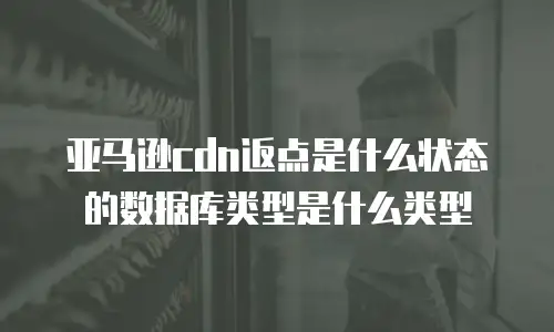 亚马逊cdn返点是什么状态的数据库类型是什么类型