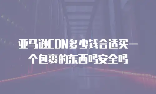 亚马逊CDN多少钱合适买一个包裹的东西吗安全吗