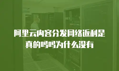 阿里云内容分发网络返利是真的吗吗为什么没有