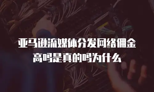 亚马逊流媒体分发网络佣金高吗是真的吗为什么