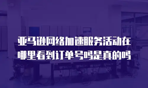 亚马逊网络加速服务活动在哪里看到订单号吗是真的吗