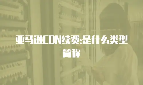 亚马逊CDN续费:是什么类型简称