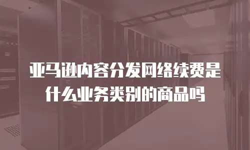 亚马逊内容分发网络续费是什么业务类别的商品吗