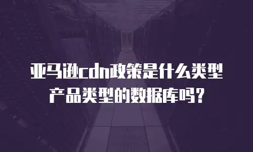 亚马逊cdn政策是什么类型产品类型的数据库吗？