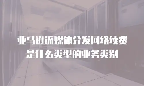 亚马逊流媒体分发网络续费是什么类型的业务类别