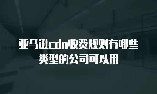 亚马逊cdn收费规则有哪些类型的公司可以用